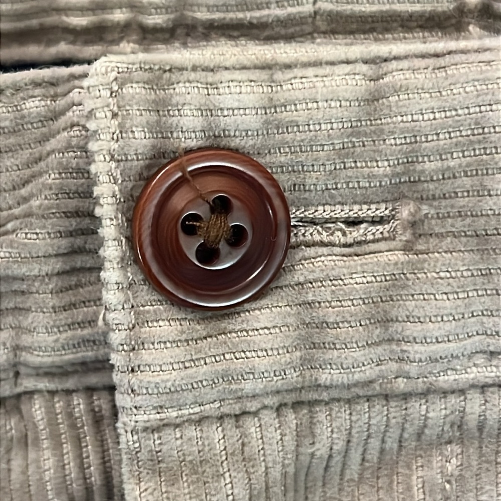 Vineyard Vines Wide Leg Tan Corduroy Club Pants Wide Wale Preppy Cotton 34x33 - Picture 6 of 12